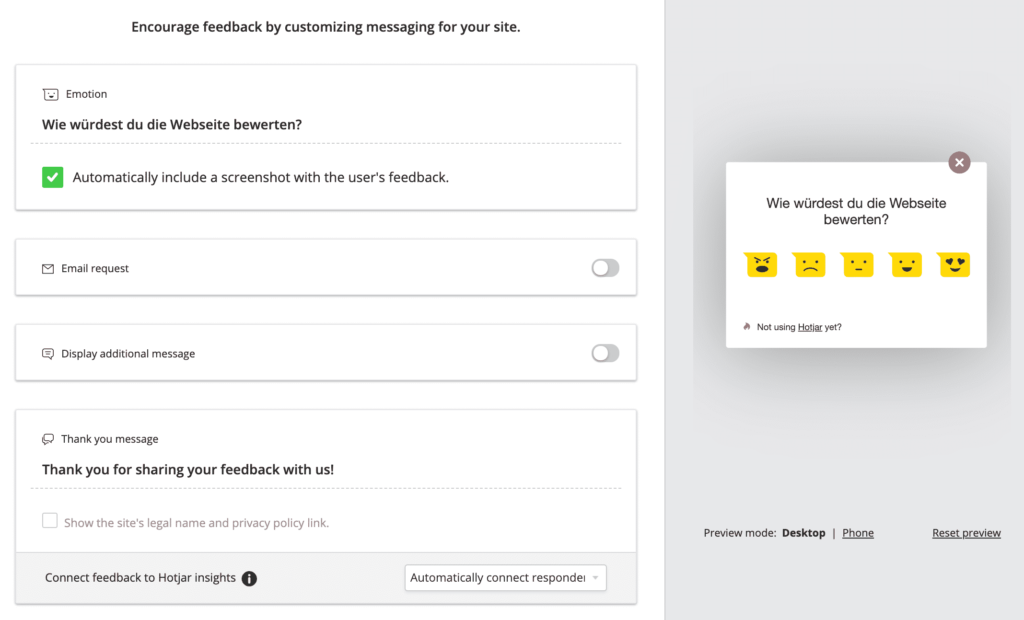 Hotjar visuelles feedback konfigurationen - Hotjar: Mit Heatmaps, Recordings und Umfragen deine Nutzer verstehen